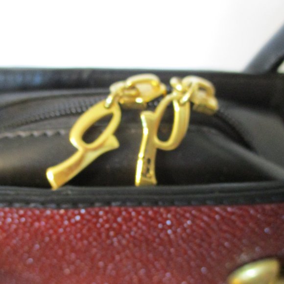 GENUINE POLISHED STINGRAY SKIN LEATHER HANDBAG - Picture 3 of 5